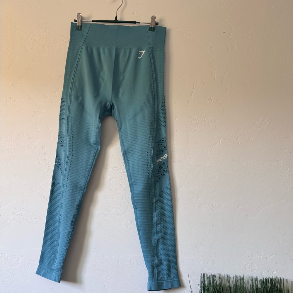 Gymshark Dust Blue Flawless Knit Leggings